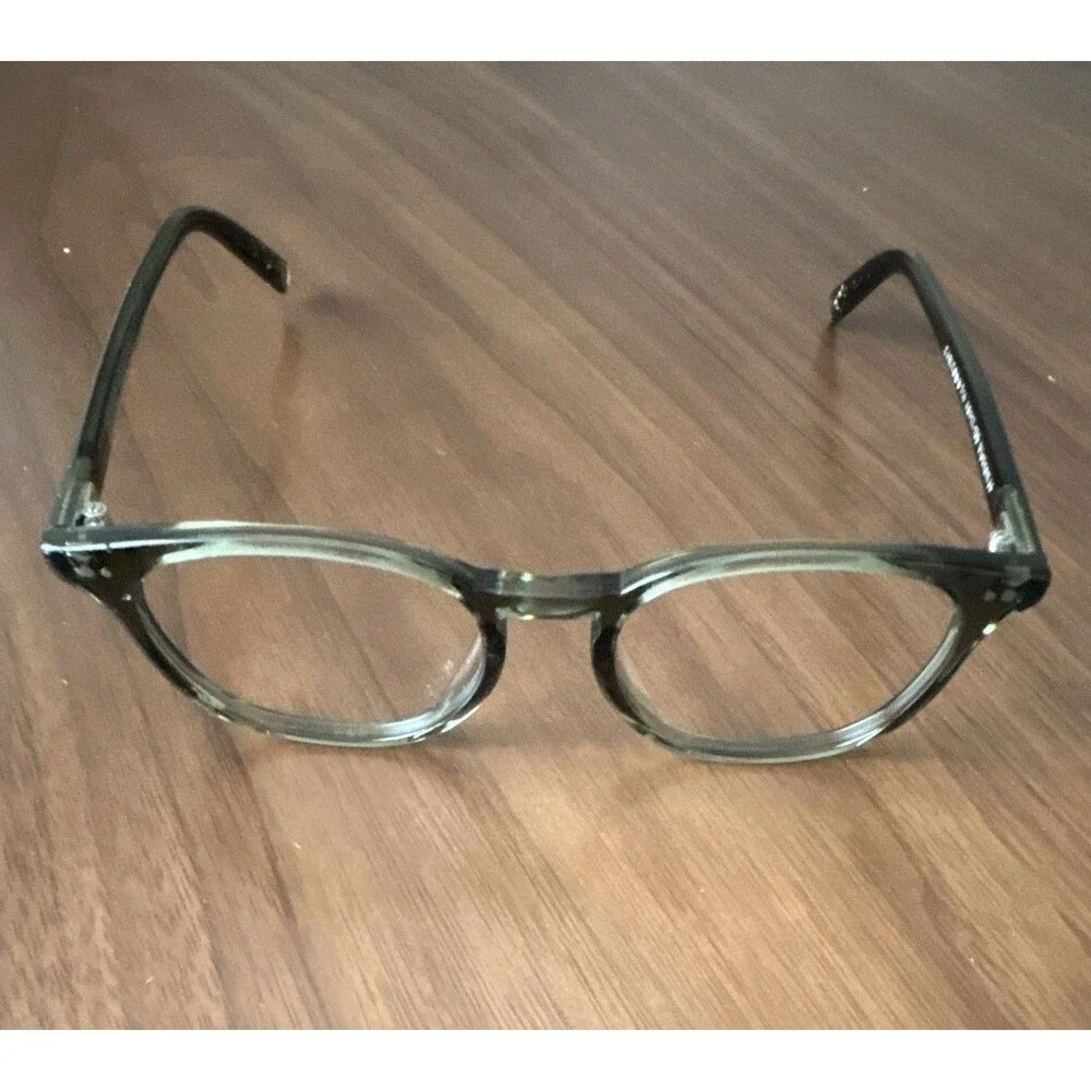 Warby Parker Carlton N 714 Green Full Rim Plastic Eyeglass Frames 48-17-135